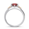 thumbnail image 4 of Diamond-Capitals 2.15 Carat New Round Cut Garnet & Citrine Gemstone Engagement Ring for Fiancee 18K White Gold Size 4, 4 of 7