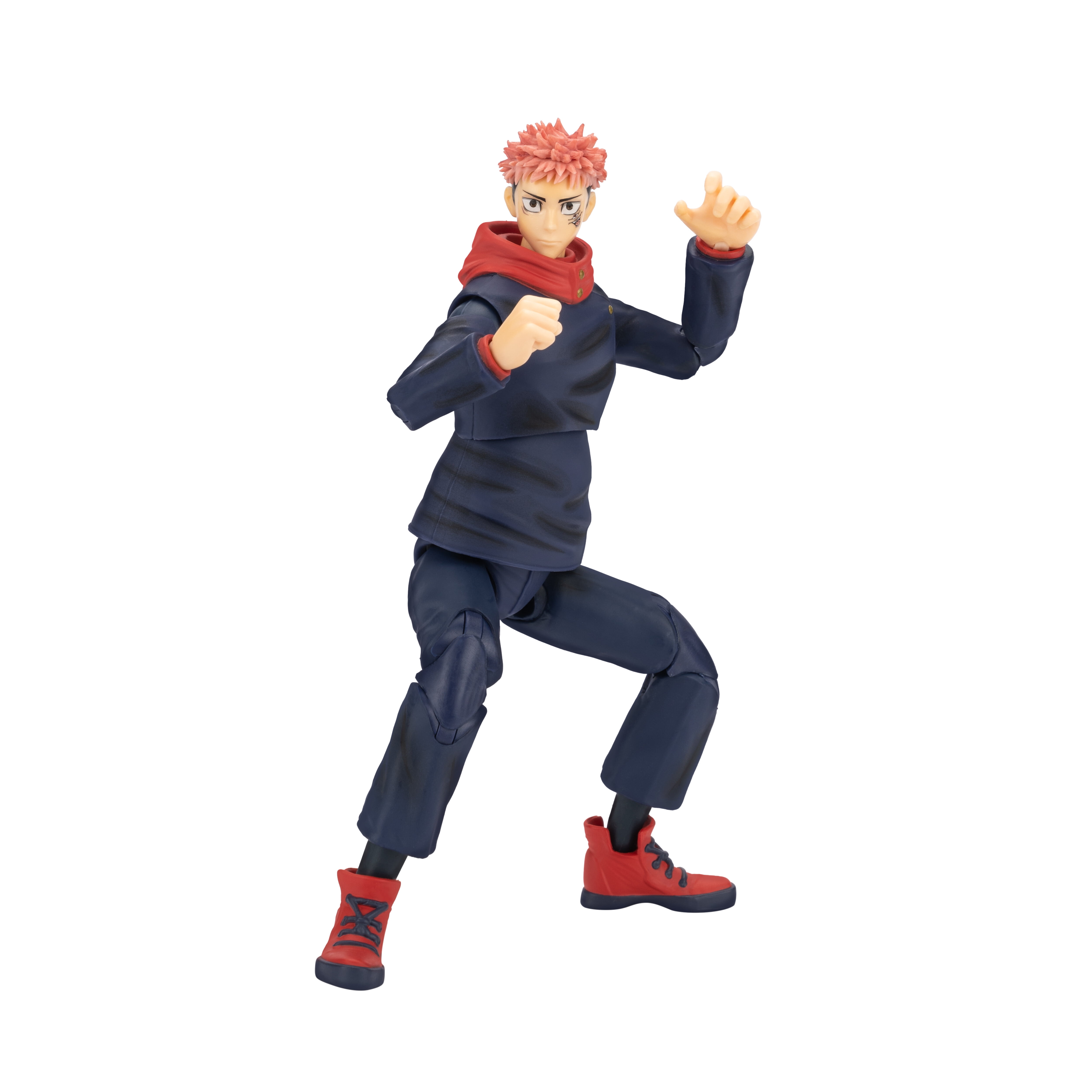 Total Anime Yuji Itadori - 6.5 inch Figure with Swappable Faceplates, Alternate Hands, and Energy Effects
