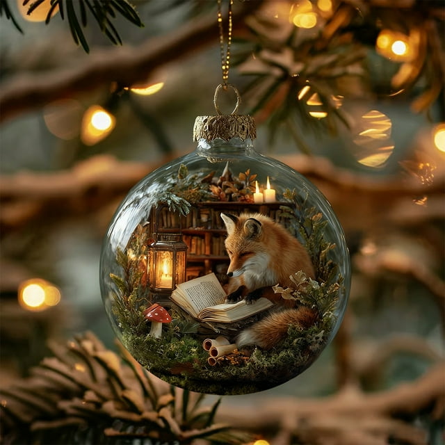 Lekihaqq Christmas Flat Ornaments tore Animals Series Plastic Hanging Decorations Reading Companions Festive Home Decor Holiday Shelf Display