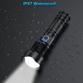 thumbnail image 5 of Linternas recargables 100000 lúmenes altos, linterna LED resistente al agua para emergencias, linterna de alta potencia con 5 modos (paquete de 2), 5 of 5
