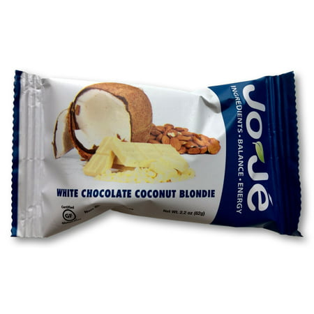 JoJeÂ´ Bars - 12 Bars, 1 Case - White Chocolate Coconut Blondie - Gluten Free, GMO Free Energy Bar - All Natural, Organic