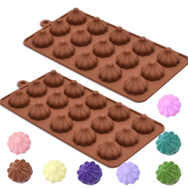 Chocolate Molds Silicone, 2 Packs Truffles Shapes Mold for Hot Chocolate Bomb, Candy, Jello, Gummy, Fancy