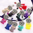 thumbnail image 2 of Nuevos pendientes con borlas, pendientes llamativos, pendientes con colgante de ojo para mujer, pendientes bohemios elegantes para fiesta, joyería, E1094 amarillo, 2 of 5