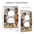 thumbnail image 3 of Daiia Cute Bulldogs Apply Pattern Decorator Wall Plate Child Safe Outlet Cover, Switch and Outlet Covers,Size 1-Gang 5.0" x3.0" , Polycarbonate Thermoplastic-Style S, 3 of 6