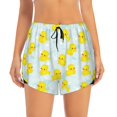 thumbnail image 2 of Fuzoiu cute rubber duck Print Women's Athletic Shorts, Double-Layer Running Shorts with Pocket,Women's Workout Shorts for Yoga, Gym, and Workouts-XX-Large, 2 of 7