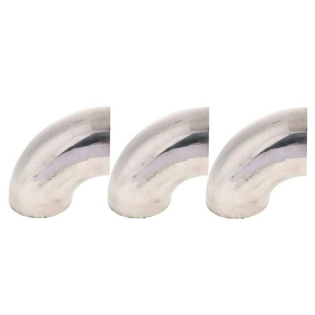 3 tubos de soldables de material acero inoxidable de 3 "63 mm en ángulo de 90 degree Espesor: 1 mm kusrkot Doblar el tubo de escape