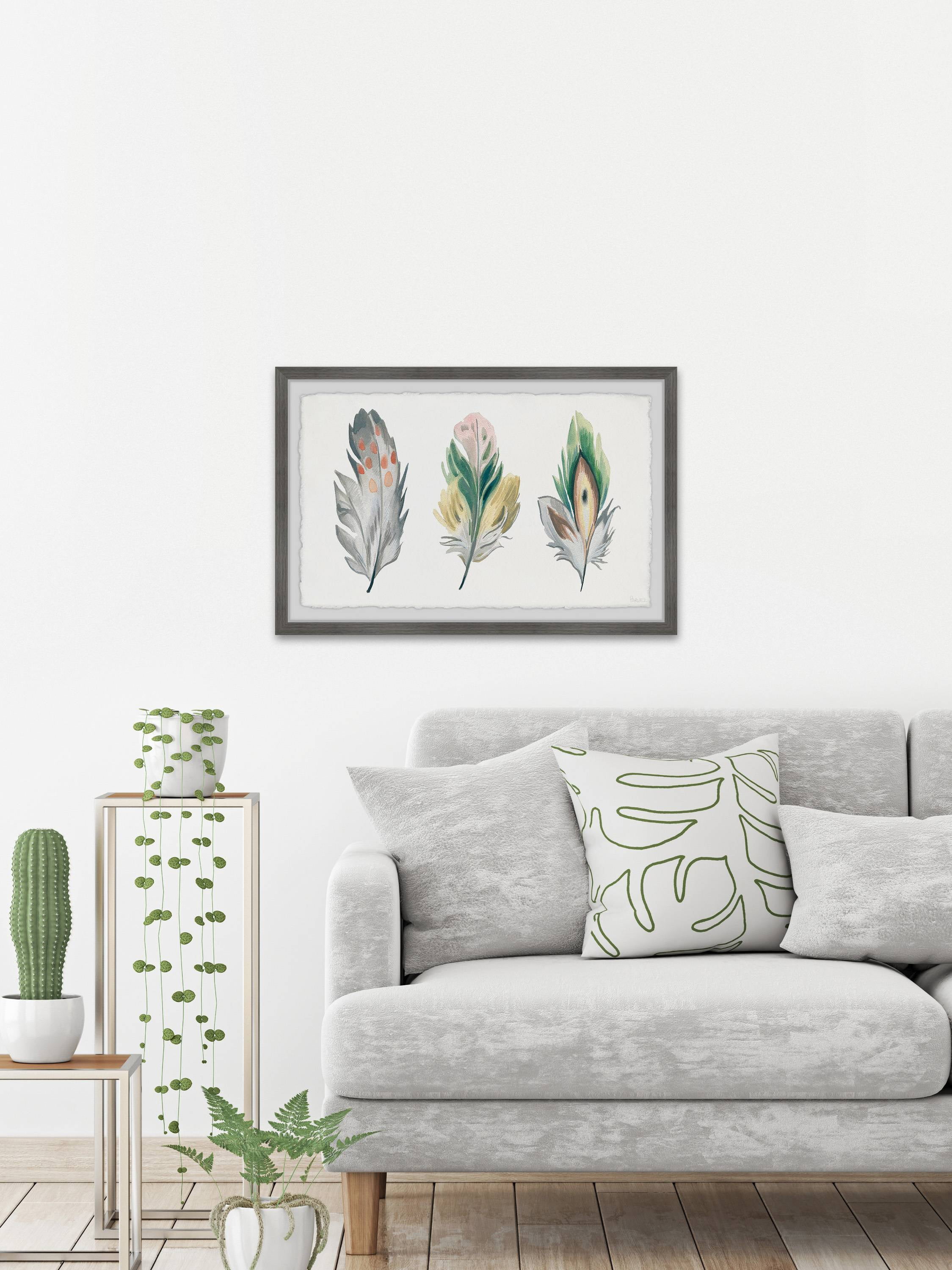 Parvez Taj Festive Feathers Framed Wall Art