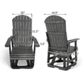 thumbnail image 2 of Mosbrisa HIPS Swivel Patio Glider, Poly Lumber Weather Resistant Outdoor Chair, for Patio, Porch, Yard (Gray), 2 of 6