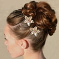 thumbnail image 3 of GETAJGHSD 4Pcs Golden Hair Sticks with Rhinestone Decoration for Elegant Wedding and Formal Hair Styling, 3 of 6