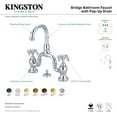 thumbnail image 7 of Kingston Brass KS7990TX French Country Matte Black, Solid Brass Bridge Bathroom Faucet with Matching Pop up Drain, 7 of 7