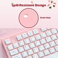 thumbnail image 3 of Teclado COLIKES CL206 con cable USB de perfil bajo, color rosa chiclet, 3 of 7