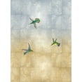 thumbnail image 2 of Blake, Madeline 25x32 Black Ornate Wood Framed with Double Matting Museum Art Print Titled - Hummingbirds in Flight I, 2 of 4