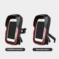 thumbnail image 4 of Naiovety Soporte de teléfono para motocicleta de bicicleta, funda impermeable de 6,4 pulgadas, soporte para manillar, fundas para bolsa, soporte para Ciclismo Rojo Styre Naiovety OD2816-01B, 4 of 6