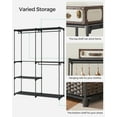 thumbnail image 5 of SONGMICS Portable Closet, Freestanding Closet Organizer, Clothes Rack with Shelves, Hanging Rods, Storage Organizer, for Cloakroom, Bedroom, 54.3 x 16.9 x 71.7 inches, Ink Black, 5 of 5