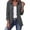 Dark Gray, variant on Pleated Jacket for Women Trendy Open Front Ruffle Double Breasted Coat Casual Long Sleeve Lapel Fall Winter Outerwear
