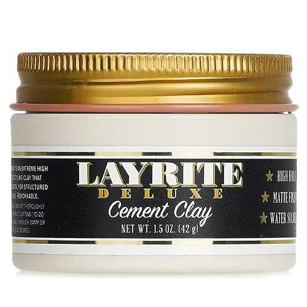 LAYRITE Cement Clay 4.5ozニコセット￼ Layrite, Cement Matte Hair Clay, 4.25 oz, High-Hold, Water Soluble
