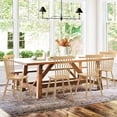 thumbnail image 2 of Dycanpo Wood Dining Chairs Set of 8 with Spindle Back for Kitchen and Dining Room, Natural Color, 2 of 6