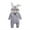 Grey, variant on Toddler Easter Outfit Boy Toddler Girl Bunny Hoodie Romper with Zipper Easter Outfit Baby Boy