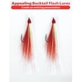 thumbnail image 3 of BLUEWING Fishing Rigs HI-LO Rig Bucktail Flash Series Bucktail Mylar Flash Teaser Rig Snapper Rig with Stainless Steel Hook Red, 3 of 5