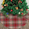 thumbnail image 3 of Falda para árbol de Navidad a cuadros rojos del clan Wallace, suave y divertida, decoración navideña navideña de granja de 48", 3 of 4