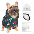 thumbnail image 3 of Fotbe Amanita Mushroom Print Small Dog Sweater Hoodies Pet Grey Hooded Soft Fleece Sweatshirts with Pocket Fall Winter Puppy Cat Sweaters Warm Clothes-Medium, 3 of 7
