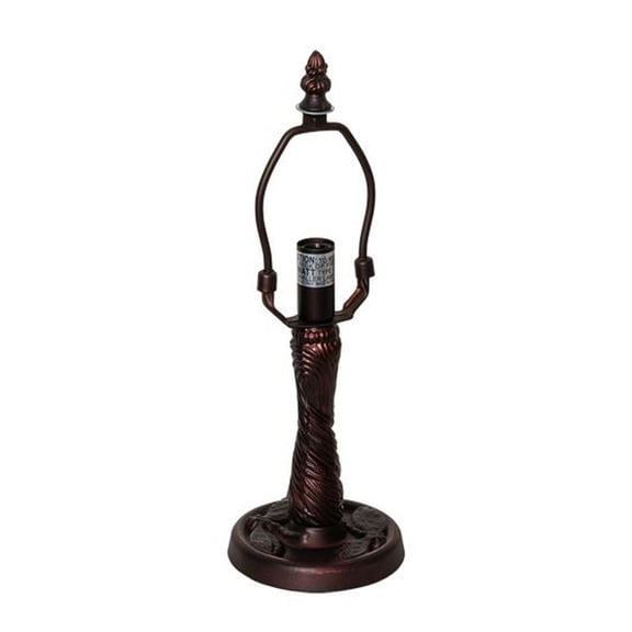 Meyda Tiffany 230949 13 Inch High Twisted Fly Table Base   Mahogany Bronze Finish