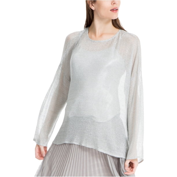 Max Studio London blusa de punto metálico para mujer, metálico, grande Max Studio London Tejer