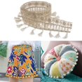 thumbnail image 1 of 1 yarda borlas cinta de lentejuelas 5 cm de ancho encaje costura adorno para Beige Hugo adorno de flecos para coser, 1 of 7