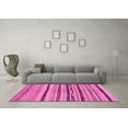 thumbnail image 3 of Ahgly Company Indoor Square Oriental Pink Modern Area Rugs, 5' Square, 3 of 4