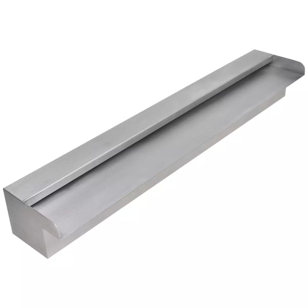 Kepooman 23.6" Stainless Steel Pool Fountain with Pipe Connector for Bathroom, Gray