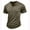 Olive Green, variant on Lovskoo 2024 Men's Summer Tops Short Sleeve Casual Trendy Round Neck Pullover Buttons T Shirt Blouse Burgundy
