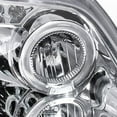 thumbnail image 5 of LED Halo Replacement Projector Headlight Head Lamp In Chrome Housing Clear Lens Made For And Compatible With 2004 - 2006 Chevrolet Chevy Aveo Sedan 04 - 08 Aveo5 Hatchback, 5 of 7