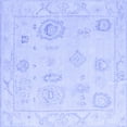 thumbnail image 1 of Ahgly Company Indoor Square Oriental Blue Traditional Area Rugs, 5' Square, 1 of 4