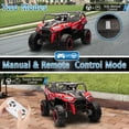 thumbnail image 4 of ThunderBolt 24V 2 Seater Ride on Car UTV for Kids, Electric Powered UTV with Remote Control, 4WD&4 Wheel Suspensions,Extra-Wide 20.47in Seat Ride on Toys for Boys Girls, LED Lights,Bluetooth, 4 of 7