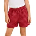thumbnail image 3 of Jinhomg Toddle Girls Plaid Shorts Kids Gingham Boxer Shorts Elastic Waist Summer Cotton Short Pants Soft Loungewear Sleepwear 6M-7Y, 3 of 9