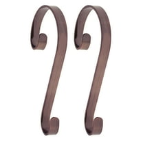 Haute Decor Stocking Scrolls® Stocking Hanger, 2-pack, Oil-Rubbed Bronze
