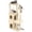 Beige, variant on 50-inch Cat Tree Tower for Large Cats - Cat House with 2 Caves, Steps, Scratching Posts & Dangling Toys, Light Gray