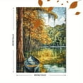 thumbnail image 3 of Autumn Canoe Landscape Wall Art/Canvas Print， Perfect for Living Room， Bedroom， Office， Bathroom， and Dining Room Decoration., 3 of 8