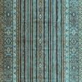 thumbnail image 1 of Ahgly Company Indoor Square Abstract Light Blue Modern Area Rugs, 4' Square, 1 of 4