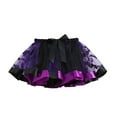 thumbnail image 3 of LIIPEE Girls Skirts Halloween Cartoon Bat Printed Tulle Ballet Dance Tutu Skirt With Hairband Infant Versatile Indoor Outdoor Wear Skirt,Dark Purple,2-3 Years, 3 of 3
