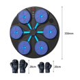 thumbnail image 5 of Máquina de boxeo electrónica para práctica en gimnasio en casa, luz RGB, objetivo electrónico de pared Guante negro con almohadilla azul, 5 of 5
