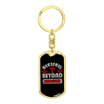 thumbnail image 4 of Blessed Beyond Stainless Steel or 18k Gold Premium Swivel Dog Tag Keychain, 4 of 10