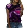 thumbnail image 4 of IROINNID Fashion Women Summer Loose Print Round-Neck T-Shirt Loose Fit Short Sleeve Casual Fashion Blouse On Sale, 4 of 6