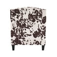 thumbnail image 3 of Comfy Single Seat Arm Chair With Cow Print, Wood Frame, Relaxing Cushion For Living Area Modern Accent Classic Cushion, Construction, 3 of 6