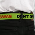 thumbnail image 4 of Buckle-Down Belt, Seatbelt Buckle Belt, Dont Sweat My Swag Neon Green Black Red, Youth 22 to 32 Inches, 4 of 9