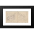 thumbnail image 2 of Józef Simmler 18x11 Black Modern Framed Museum Art Print Titled - Sketches of Figural Compositions - the Scene Inside a Manor House and the Scene with a Diviner (1840-1850), 2 of 5