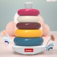 thumbnail image 1 of Juguete de aprendizaje temprano para el desarrollo sensorial con 5 anillos de colores para bebés y niños pequeños, 1 of 9