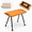 Orange, variant on Tactical Aluminum Camping Table - Height Adjustable Folding Table with Side Expansion Holes - Portable Lightweight Picnic Table for Outdoor, BBQ, Hiking - Heavy Duty & Rustproof