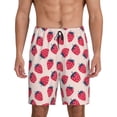 thumbnail image 3 of Lsque Strawberry Mens Sleep Pajama Shorts,Short Pajama Pants, Cotton Ultra-Soft Knit-4X-Large, 3 of 9