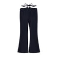 thumbnail image 4 of YiZYiF Kids Girls Casual Flared Pants Elastic Waistband Bell Bottoms for Modern Jazz Dance, 4 of 7